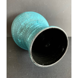 Accolay blue ceramic vase “Gauloise” series 60s