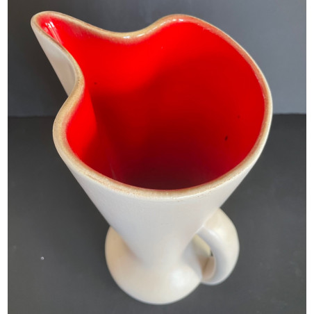 Pitcher and 8 mugs model 1041 in ceramic by Pol Chambost