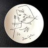 Porcelain plate decorated by Jean Cocteau Editions d'Art