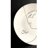 Assiette en porcelaine dessin de Jean Cocteau