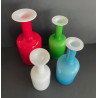 Holmegaard Otto Brauer & Per Lutken collection of 4 glass bottle vasesn verre