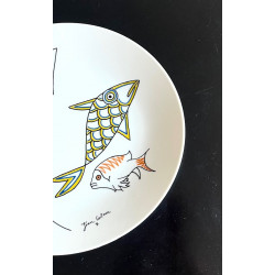 Porcelain plate drawing by Jean Cocteau