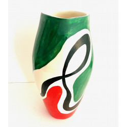 LARGE ROLAND BRICE AND FERNAND LEGER BIOT EARTHENWARE PITCHER VASE