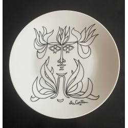 Porcelain plate drawing by...