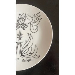 Porcelain plate drawing by Jean Cocteau