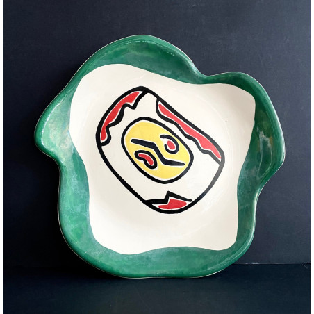 Earthenware plate by Roland Brice and Fernand Léger Biot