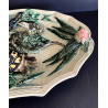 Large Art Nouveau barbotine dish in the style of Bernard Palissy