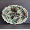 Large Art Nouveau barbotine dish in the style of Bernard Palissy